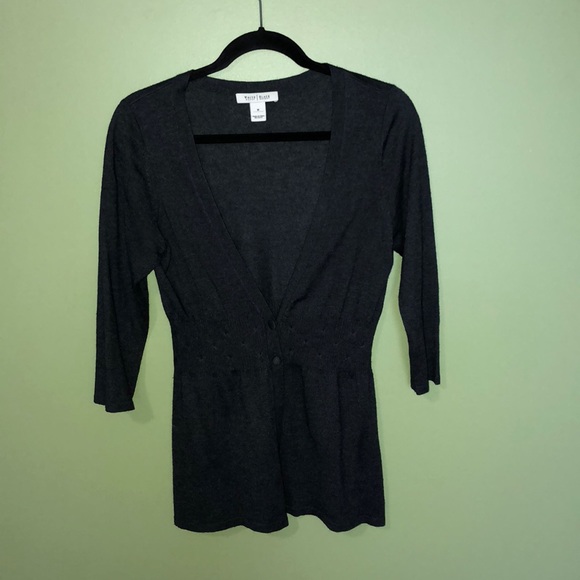 black peplum cardigan